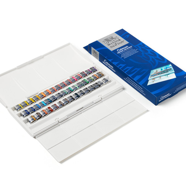 Winsor & Newton Cotman Studio Akvarellfärgset (45st halvkopp) 390471 410506 - 1