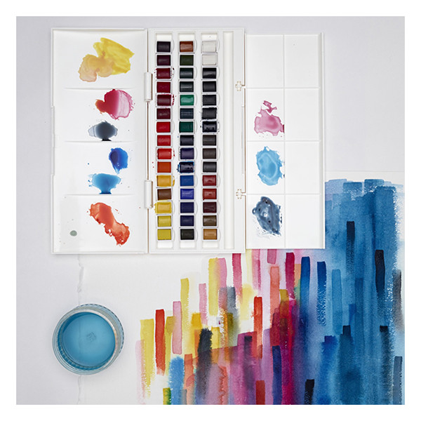 Winsor & Newton Cotman Studio Akvarellfärgset (45st halvkopp) 390471 410506 - 3