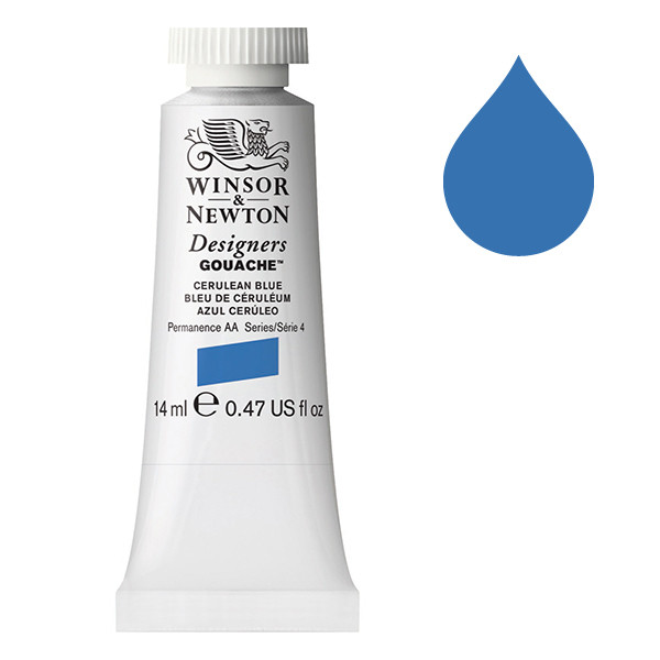 Winsor & Newton Designers Gouache 137 Cerulean Blue | 14 ml 0605137 410649 - 1