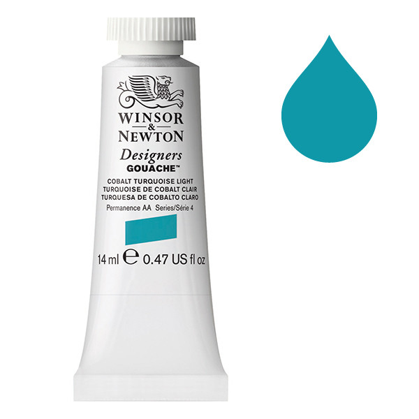 Winsor & Newton Designers Gouache 191 Cobalt Turquoise Light | 14 ml 0605191 8840473 410603 - 1