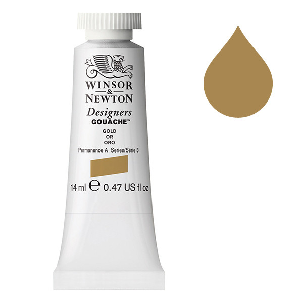 Winsor & Newton Designers Gouache 283 Gold | 14 ml 0605283 410666 - 1