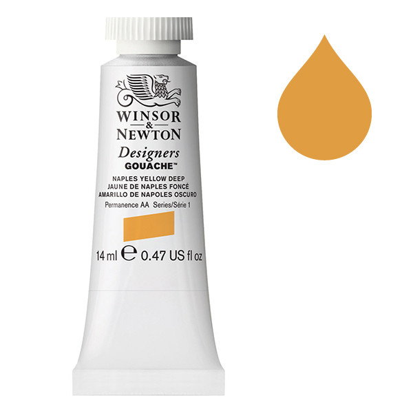 Winsor & Newton Designers Gouache 425  Naples Yellow Deep | 14 ml 0605425 410605 - 1