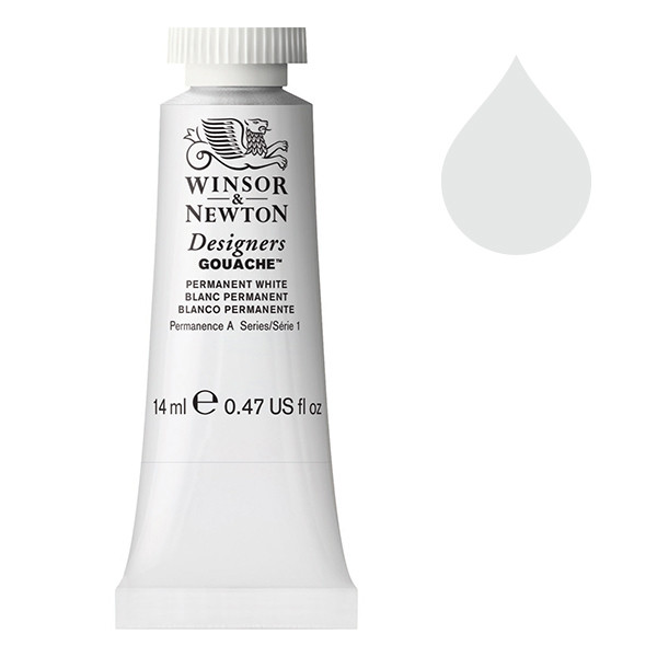 Winsor & Newton Designers Gouache 512 Permanent White | 14 ml 0605512 410628 - 1