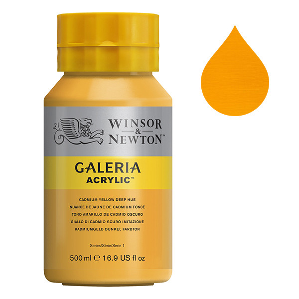 Winsor & Newton Galeria Akrylfärg 115 Cadmium Yellow Deep Hue | 500 ml 2150115 410067 - 1