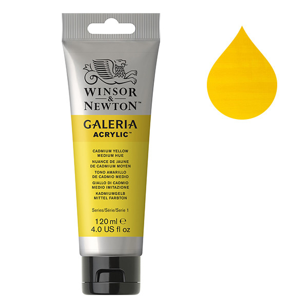 Winsor & Newton Galeria Akrylfärg 120 Cadmium Yellow Medium Hue | 120 ml 2131120 410128 - 1