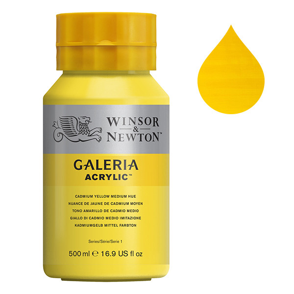 Winsor & Newton Galeria Akrylfärg 120 Cadmium Yellow Medium Hue | 500 ml 2150120 410068 - 1