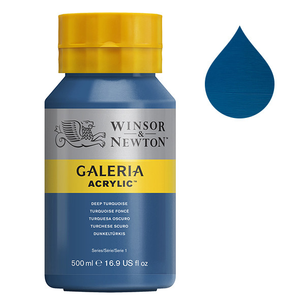 Winsor & Newton Galeria Akrylfärg 232 Deep Turquoise | 500 ml 2150232 410074 - 1