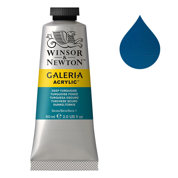 Winsor & Newton Galeria Akrylfärg 232 Deep Turquoise | 60 ml 2120232 410014 - 1