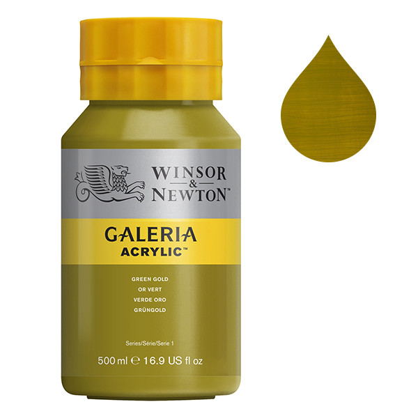 Winsor & Newton Galeria Akrylfärg 294 Green Gold | 500 ml 2150294 410077 - 1