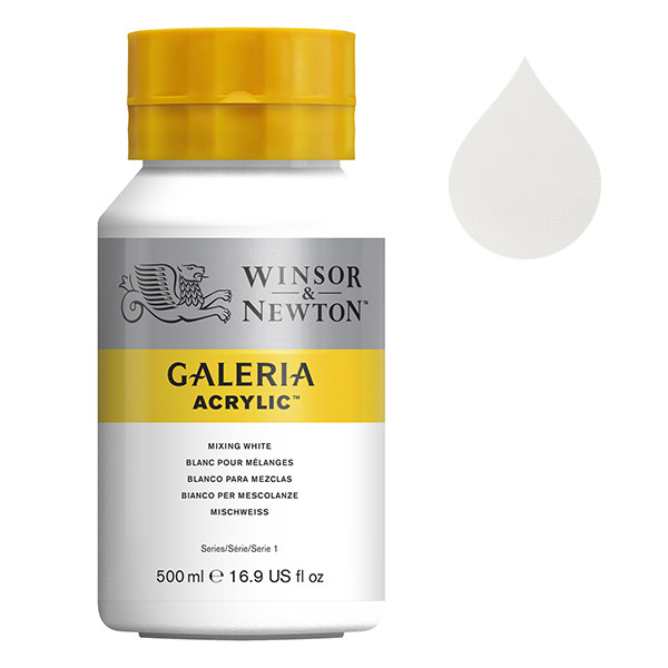 Winsor & Newton Galeria Akrylfärg 415 Mixing White | 500 ml 2150415 410083 - 1