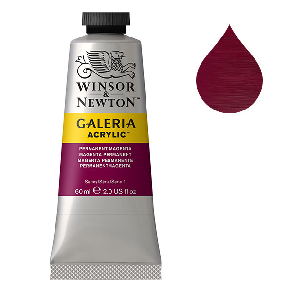 Winsor & Newton Galeria Akrylfärg 488 Permanent Magenta | 60 ml 2120488 410037 - 1