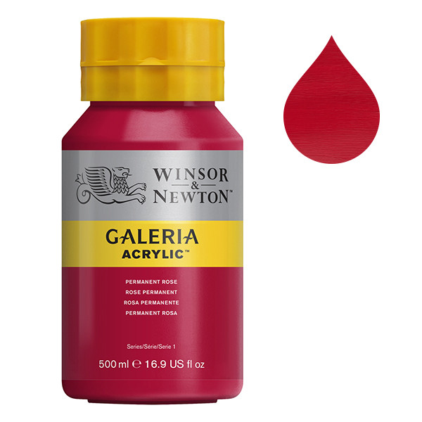 Winsor & Newton Galeria Akrylfärg 502 Permanent Rose | 500 ml 2150502 410098 - 1