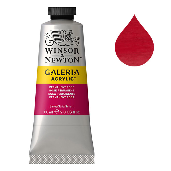 Winsor & Newton Galeria Akrylfärg 502 Permanent Rose | 60 ml 2120502 410038 - 1