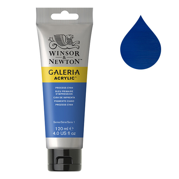 Winsor & Newton Galeria Akrylfärg 535 Process Cyan | 120 ml 2131535 410162 - 1