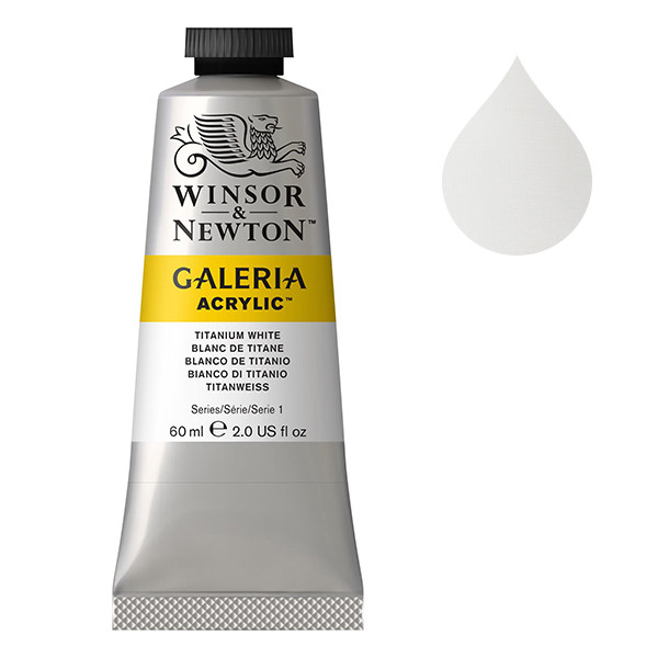 Winsor & Newton Galeria Akrylfärg 644 Titanium White | 60 ml 2120644 410052 - 1