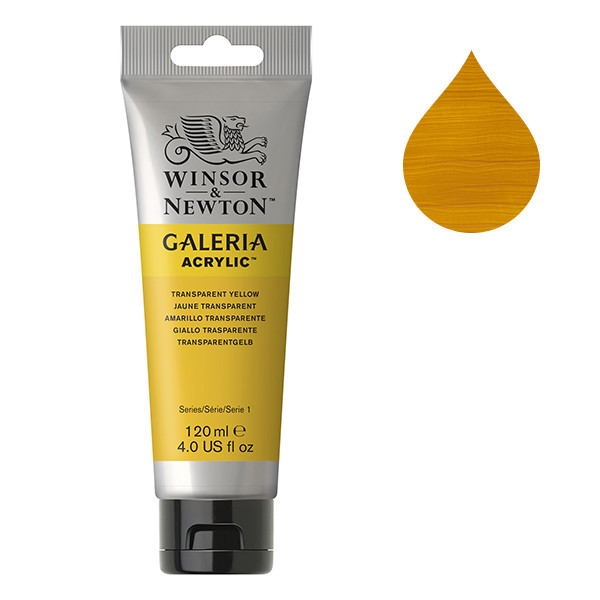 Winsor & Newton Galeria Akrylfärg 653 Transparent Yellow | 120 ml 2131653 410173 - 1