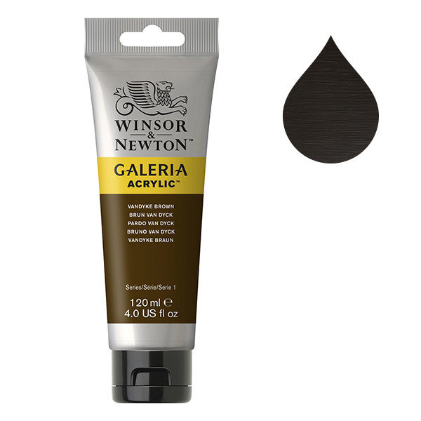 Winsor & Newton Galeria Akrylfärg 676 Vandyke Brown | 120 ml 2131676 410175 - 1