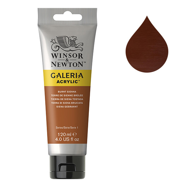 Winsor & Newton Galeria Akrylfärg 74 Burnt Sienna | 120 ml 2131074 410122 - 1