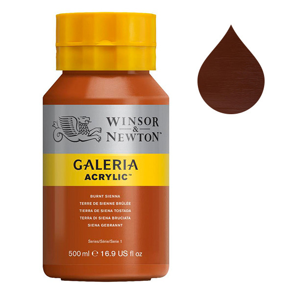Winsor & Newton Galeria Akrylfärg 74 Burnt Sienna | 500 ml 410062 - 1