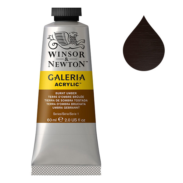 Winsor & Newton Galeria Akrylfärg 76 Burnt Umber | 60 ml 2120076 410004 - 1