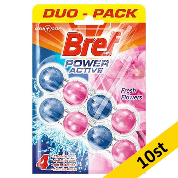 Toalettblock 2x50g | Bref Power Activ Fresh Flowers | 10st SBR00089 - 1