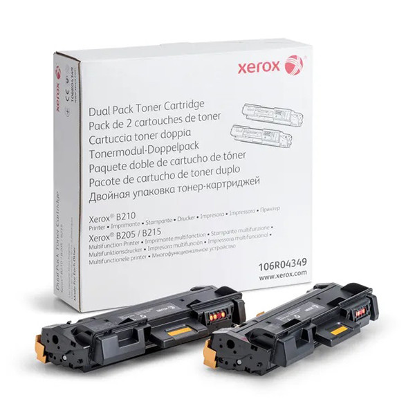 Xerox 106R04349 svart toner 2-pack (original) 106R04349 041112 - 1