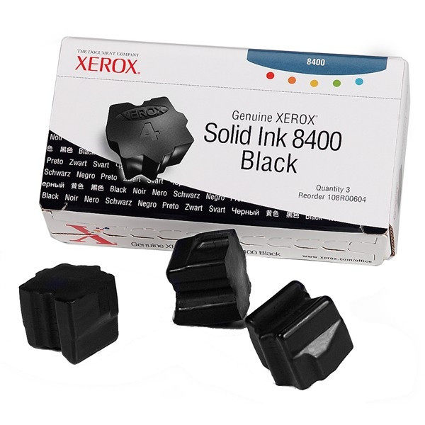 Xerox 108R00604 svart solid ink 3-pack (original) 108R00604 046726 - 1