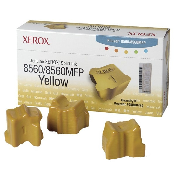 Xerox 108R00725 gul solid ink 3-pack (original) 108R00725 047222 - 1