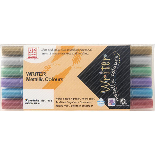ZIG MS Writer Metallic Colours | 6st MS-8000/6V 360454 - 1