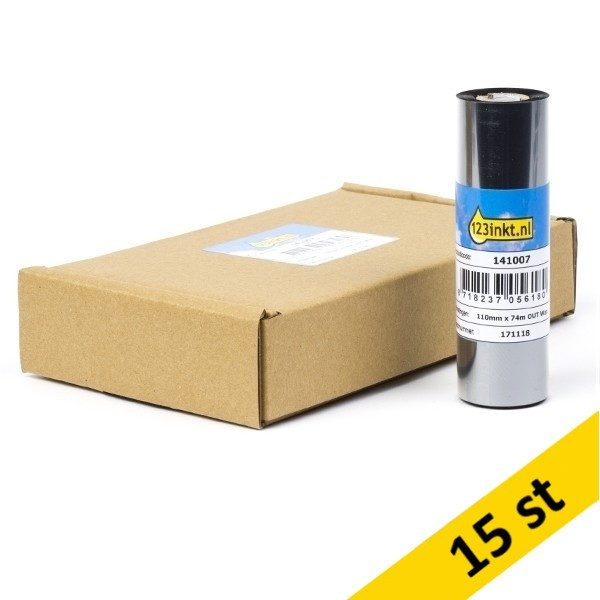 Zebra 2300 (02300GS11007) transferband, 110mm x 74m (varumärket 123ink) 15 band 02300GS11007C 141523 - 1