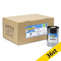 Zebra 2300 Färgband vax | 02300BK11045 | 110mm x 450m (varumärket 123ink) 36 band 650727