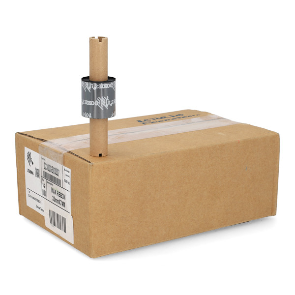 Zebra 2300 Färgband vax | 02300GS03307 | 33mm x 74m (ORIGINAL) 12 band 141000 - 1