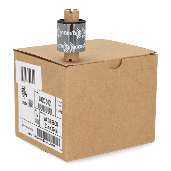 Zebra 2300 Färgband vax | 800132-001 | 33mm x 74m (ORIGINAL) 12 band 141020 - 1