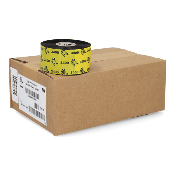 Zebra 3400 Färgband vax/resin | 03400BK04045 | 40mmx450m (ORIGINAL) 6 band 141110 - 1