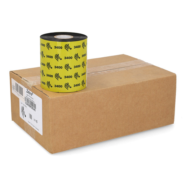 Zebra 3400 Färgband vax/resin | 03400BK08345 | 83mmx450m (ORIGINAL) 6 band 141114 - 1