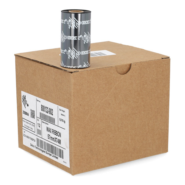 Zebra 5319 Färgband vax | 800132-002 | 57mm x 74m (ORIGINAL) 12 band 141022 - 1
