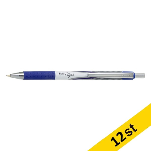 Zebra Pen Kulspetspenna | Zebra Z-Grip Flight | blå | 12st  423817 - 1