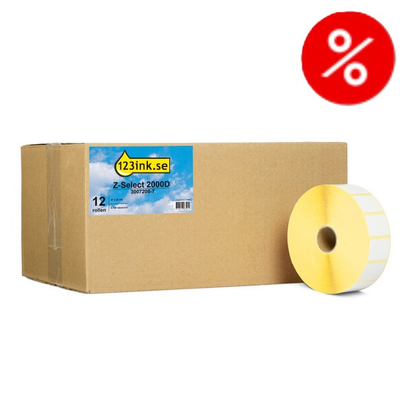 Zebra Z-Select 2000D | 3007208-T | 31x22mm (varumärket 123ink) 12st⭐ 238548 - 1