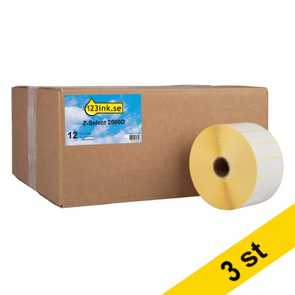 Zebra Z-Select 2000D | 800262-075 | 57x19mm (varumärket 123ink) 36st 800262-075C 650738 - 1