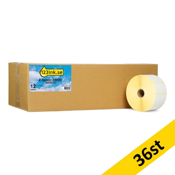 Zebra Z-Select 2000D | 800262-127 | 57x32mm (varumärket 123ink) 36st [24kg] 650720 - 1
