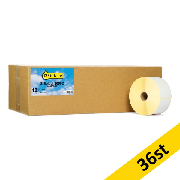 Zebra Z-Select 2000D | 800262-205 | 57x51mm (varumärket 123ink) 36st 650721 - 1
