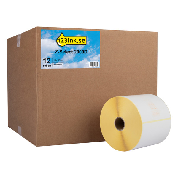 Zebra Z-Select 2000D | 800264-505 | 102x127mm (varumärket 123ink) 12st [13,5kg] 800264-505C 140111 - 1