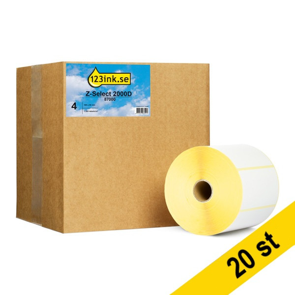 Zebra Z-Select 2000D | 87000 | 100x50mm (varumärket 123ink) 20st 650879 Zebra Z-Select 2000D | 87000 | 100x50mm (varumärket 123ink) 20st 650879 - 1