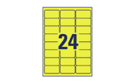 24 per ark (63,5 x 33,9 mm)