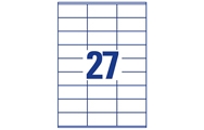 27 per ark (70 x 32 mm & 63,5 x 29,6 mm)
