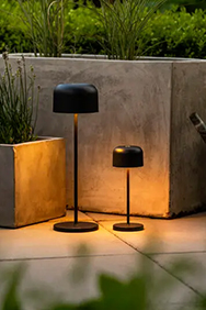 Batteridriven bordslampa