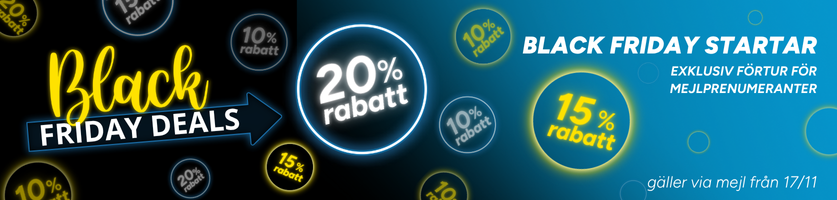 Black friday deals, rabatter på svart bakgrund