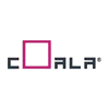 Coala logga, där o är en rosa fyrkant och resten är skriven med svart text