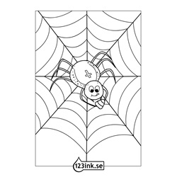 Ritbild Halloween spindel